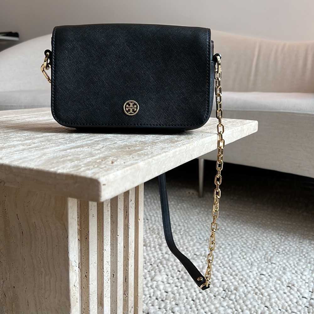 Tory Burch Robinson Chain Bag - Black